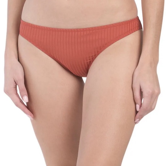 CABANA DEL SOL Wide Rib Off The Shoulder Swimsuit Top & Bottom Set Size Large - Picture 3 of 12